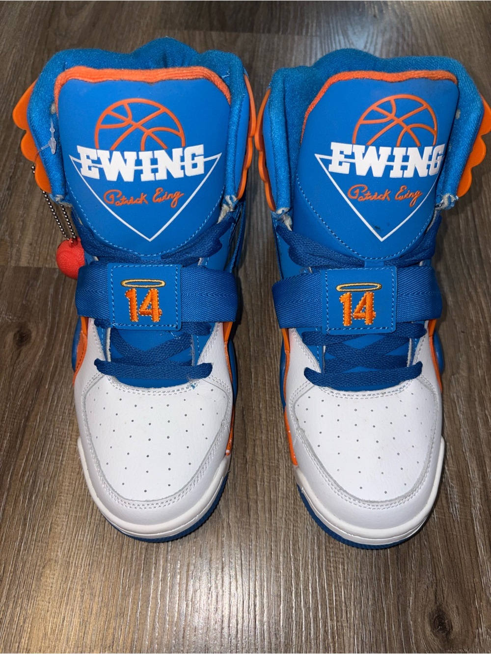 Men’s Ewing High-Top Basketball Shoes - White/Blue/Orange